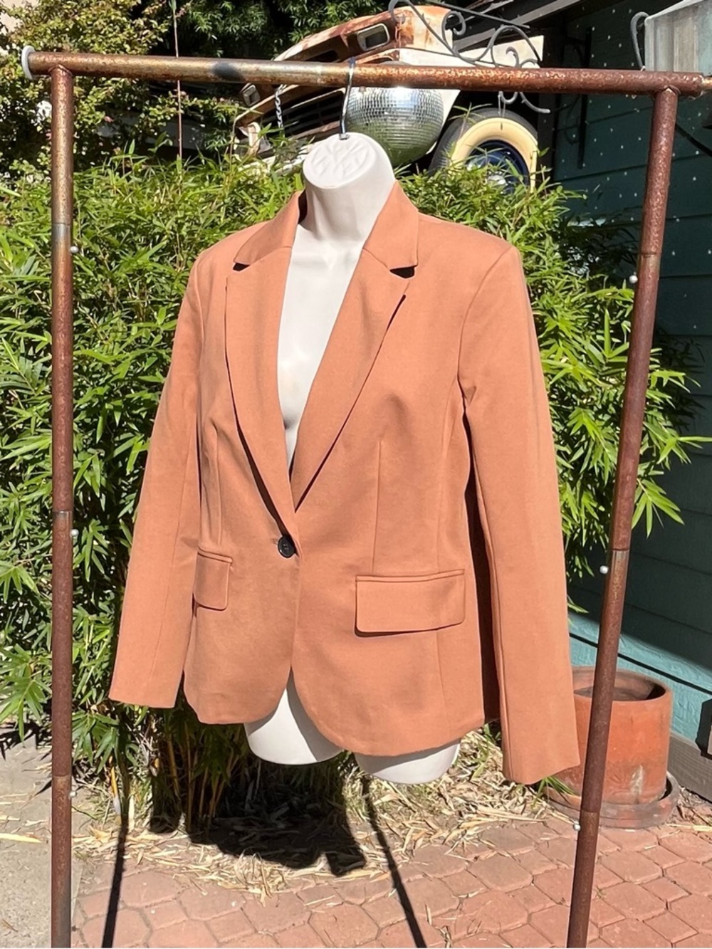 SPANX Tailored Camel Blazer with Single Button - Picture 4 of 7